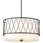 Dalton Pendant - Matte Black / White