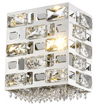 Aludra Wall Sconce - Chrome / Clear