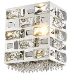 Aludra Wall Sconce - Chrome / Clear