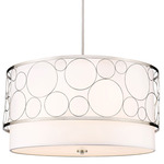 Kendall Pendant - Brushed Nickel / White