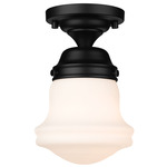 Vaughn Ceiling Light - Matte Black / Matte Opal