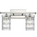 Archer Bathroom Vanity Light - Polished Nickel / Clear