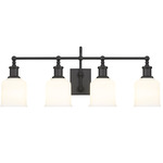 Bryant Bathroom Vanity Light - Matte Black / Matte Opal