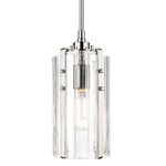 Alverton Pendant - Polished Nickel / Clear