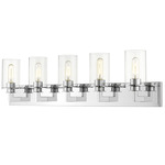 Savannah Bathroom Vanity Light - Chrome / Clear