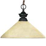 Riviera Cone Glass Pendant - Olde Bronze / Golden Mottle