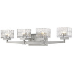 Rubicon Bathroom Vanity Light - Brushed Nickel / Clear