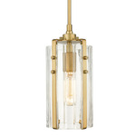 Alverton Pendant - Rubbed Brass / Clear