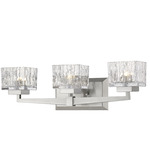 Rubicon Bathroom Vanity Light - Brushed Nickel / Clear