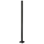 Outdoor Square Post with Stepped Base - 8 Foot - Oil Rubbed Bronze