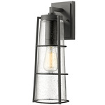 Helix Outdoor Wall Light - Black / Clear Seedy