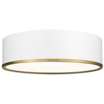Arlo Ceiling Light  - Matte White/Rubbed Brass / Frost