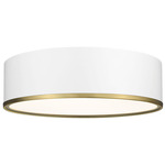 Arlo Ceiling Light - Matte White/Rubbed Brass / Frost