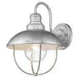 Ansel Outdoor Wall Sconce - Galvanized / Clear Seedy