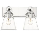 Harper Bathroom Vanity Light - Chrome / Clear