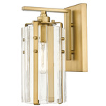Alverton Wall Sconce - Rubbed Brass / Clear