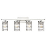 Archer Bathroom Vanity Light - Polished Nickel / Clear