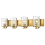 Beckett Bathroom Vanity Light - Olde Brass / Clear Seedy