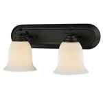 Lagoon Bathroom Vanity Light - Matte Black / Matte Opal