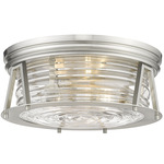 Cape Harbor Ceiling Light - Brushed Nickel / Clear