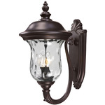 Armstrong Arm-Up Outdoor Wall Light - Bronze / Clear Water