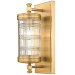 Archer Wall Sconce - Heirloom Gold / Clear