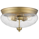 Amon Ceiling Light - Heritage Brass / Clear Seeded