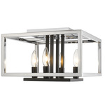 Quadra Ceiling Light - Chrome / Black