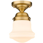Vaughn Ceiling Light - Heritage Brass / Matte Opal