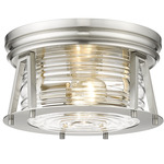 Cape Harbor Ceiling Light - Brushed Nickel / Clear