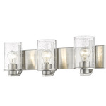 Beckett Bathroom Vanity Light - Brushed Nickel / Clear Seedy