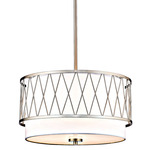 Dalton Pendant - Brushed Nickel / White