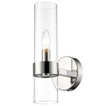 Datus Wall Sconce - Polished Nickel / Clear