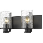 Beckett Bathroom Vanity Light - Matte Black / Clear Seedy