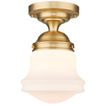 Vaughn Ceiling Light - Heritage Brass / Matte Opal