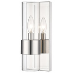 Lawson Wall Sconce - Polished Nickel / Clear