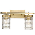 Archer Bathroom Vanity Light - Heirloom Gold / Clear