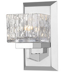 Rubicon Wall Sconce - Chrome / Clear