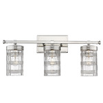 Archer Bathroom Vanity Light - Polished Nickel / Clear