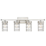 Archer Bathroom Vanity Light - Brushed Nickel / Clear