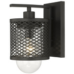 Kipton Wall Sconce - Matte Black / Clear