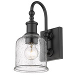 Bryant Wall Sconce - Matte Black / Clear Seedy