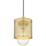 Kipton Mini Pendant - Rubbed Brass / Clear