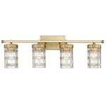 Archer Bathroom Vanity Light - Heirloom Gold / Clear