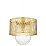 Kipton Pendant - Rubbed Brass / Clear