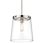 Callista Pendant - Polished Nickel / Clear