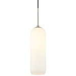 Monty Pendant - Brushed Nickel / Matte Opal