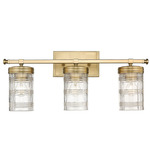 Archer Bathroom Vanity Light - Heirloom Gold / Clear