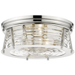 Cape Harbor Ceiling Light - Polished Nickel / Clear