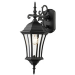 Wakefield Outdoor Wall Light - Black / Clear Beveled